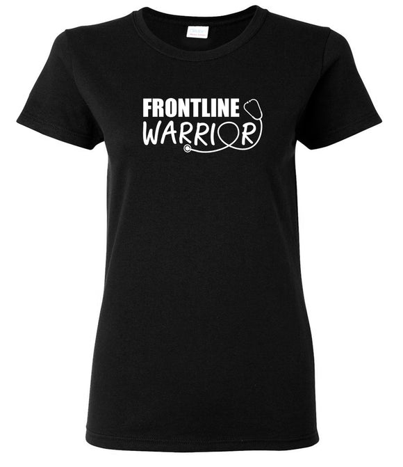 811-FBB Frontline Warrior Ladies T Shirt Black