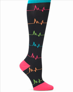 NM883757 Black EKG 12-14mmHG Compression Socks