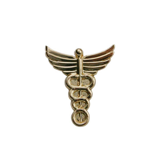 TM-94538 Medical Caduceus Emblem Pin (Gold)