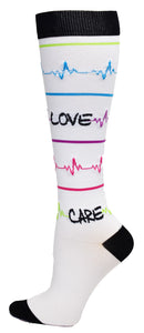 TM94761 Love,Life,Care,Heal 10-14mmHG Ultra Soft Compression Socks