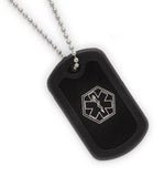 ADT-09 Black Dog Tag Diabetes,T1,T2, Insulin