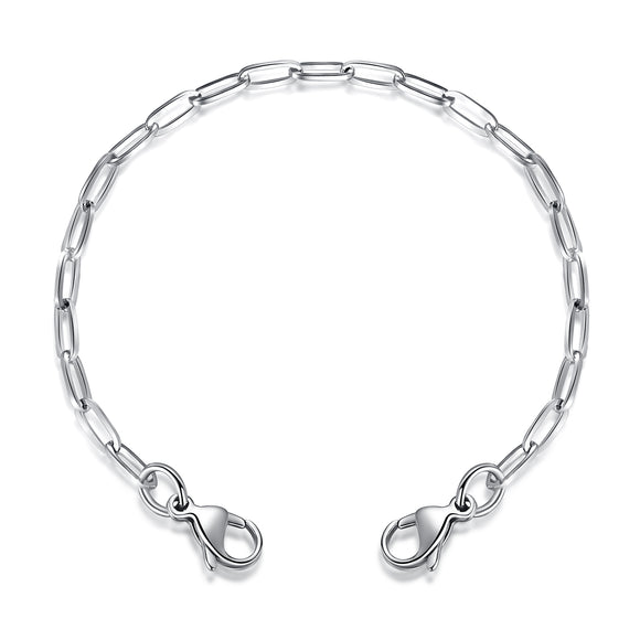 P06-SS Stainless Steel Mini Oval Link Medical ID Replacement Bracelet Strand