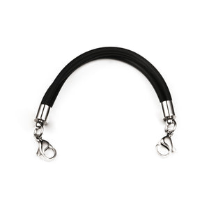 CN-225BLK Triple Strand Black Silicone Replacement Bracelet