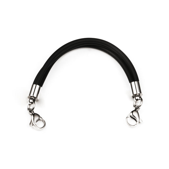 CN-225BLK Triple Strand Black Silicone Replacement Bracelet