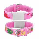 ID-SILC 7 Prints Child Silicone Safety ID Bracelet Custom Engrave