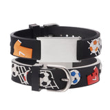 ID-SILC 7 Prints Child Silicone Safety ID Bracelet Custom Engrave