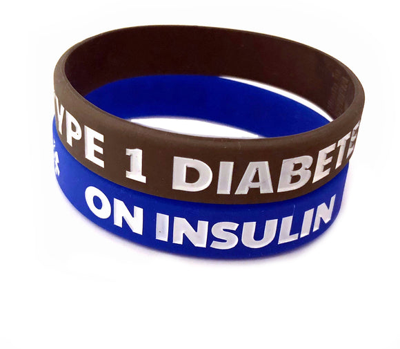 SIL-01 Youth Small Adult Type 1 Diabetes - On Insulin Silicone Bracelet