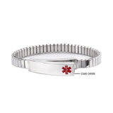 MD0185-F Medical Women's Stainless Expansion Bracelet Custom Engrave