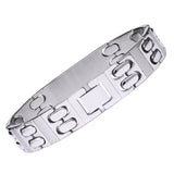 MD0748-CSS Stainless Silver & Carbon Fiber Medical Alert Id Bracelet Custom Engrave