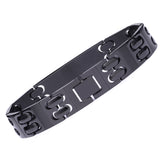 MD0748-CB Stainless & Black Carbon Fiber Medical Alert Id Bracelet Custom Engrave
