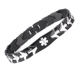 MD0764 Stainless Steel Link Medical Id Bracelet Custom Engrave