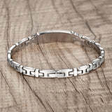 MD0935 CUSTOM ENGRAVE Women's Slim Stainless Steel Link Medical Id Bracelet