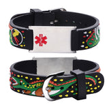 MD-SILC 14 Prints Child Silicone Medical ID Bracelet Custom Engrave