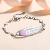 MD1374SS-NOBP Lymphedema Alert NO BP/IV Needles Heart Link Custom Engrave