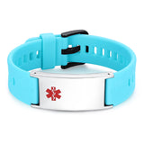 MD1468S-69S Unisex Silicone Stainless Medical Sport ID Bracelet Custom Engrave