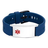 MD1468S-69S Unisex Silicone Stainless Medical Sport ID Bracelet Custom Engrave