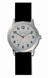NM-915000 Nurse Mates Black Silicone Band Oversized Unisex Watch