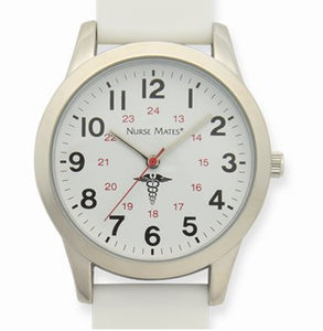 NM-00300 Nurse Mates White Student Sweep Watch