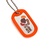 MIS-DT2 Peanut, Nut, Tree Nut, Fish, Shellfish Allergy Medical Dog Tag Necklace