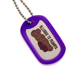 MIS-DT2 Peanut, Nut, Tree Nut, Fish, Shellfish Allergy Medical Dog Tag Necklace