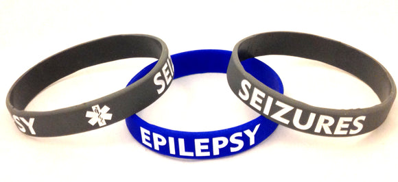 SIL-03 Epilepsy-Seizures Silicone Bracelet Youth Small Adult