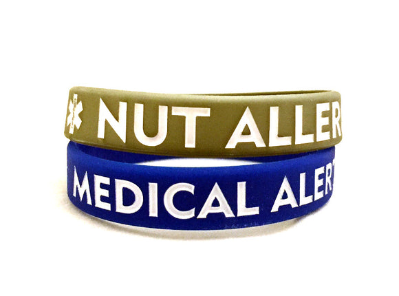 SIL-09 Nut Allergy Silicone Bracelet