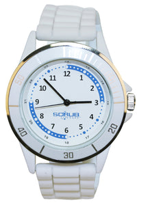 SS08001 Nurse-Medical White Silicone Quadrant Watch