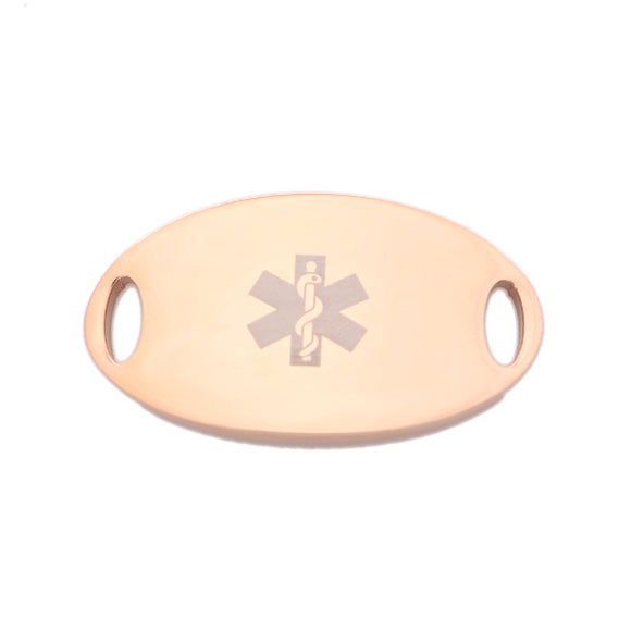 TC-13 Rose Gold Medical Tag - No BP IV NEEDLES RIGHT ARM