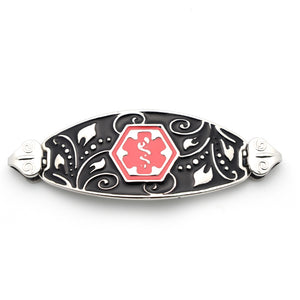 TF-01 Filigree ID Tag for Bracelet Diabetes Type 1