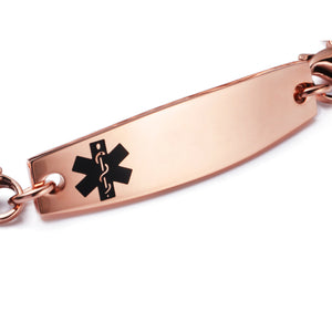 TAG-C-RG Rose Gold Stainless Medical ID Tag - Custom Engrave