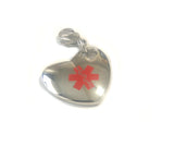 AP-02DC Stainless Steel Heart Pendant, Charm, or Keychain Diabetes or Blank