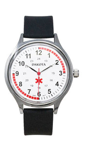 DAK5375-3 Dakota Unisex Medical Black Silicone Larger Face Watch