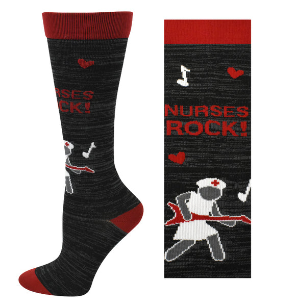 TM94727 Nurses Rock Novelty 10-14mmHG Compression Socks