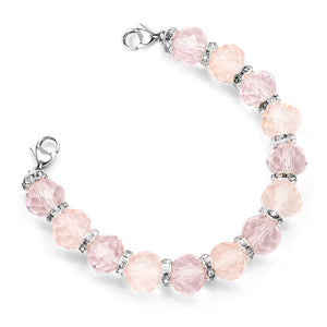 MD2068 Medical ID Pink Two Tone Bead Interchangeable Bracelet Strand